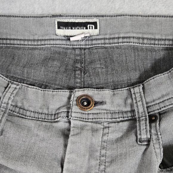 Travis Mathew Jeans Straight Stretch Performance 36x32 Washed Gray - Picture 6 of 12